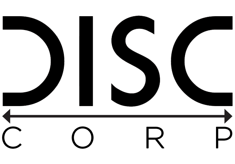 DISC CORP logo with white background