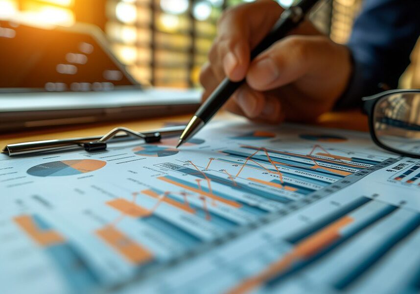 Business audit stock financial finance management on analysis da